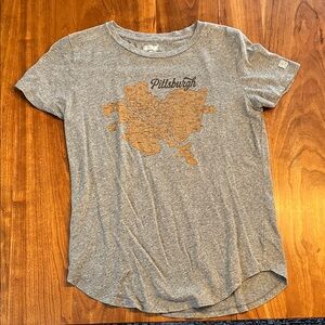 Gray Pittsburgh Map T-Shirt